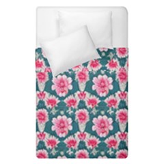 Retro 1880s Flowers Pattern 22 Duvet Cover Double Side (single Size) by violetheavensky