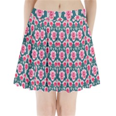 Retro 1880s Flowers Pattern 22 Pleated Mini Skirt