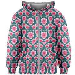 Retro 1880s Flowers Pattern 22 Kids  Zipper Hoodie Without Drawstring by violetheavensky