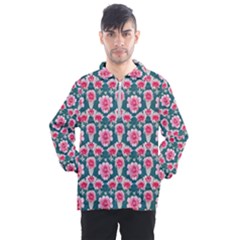 Retro 1880s Flowers Pattern 22 Men s Half Zip Pullover