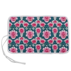 Retro 1880s Flowers Pattern 22 Pen Storage Case (s) by violetheavensky