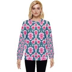 Retro 1880s Flowers Pattern 22 Hidden Pocket Sweatshirt