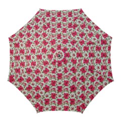 Retro 1880s Flowers Pattern 14 Golf Umbrellas