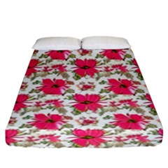 Retro 1880s Flowers Pattern 14 Fitted Sheet (king Size)