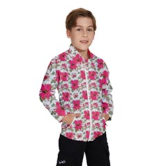 Retro 1880s Flowers Pattern 14 Kids  Windbreaker