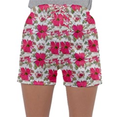 Retro 1880s Flowers Pattern 14 Sleepwear Shorts