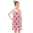 Retro 1880s Flowers Pattern 14 Kids  Overall Dress View1