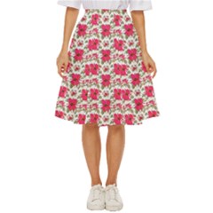 Retro 1880s Flowers Pattern 14 Classic Short Skirt