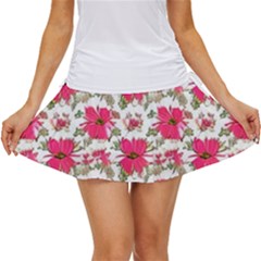 Retro 1880s Flowers Pattern 14 Women s Skort