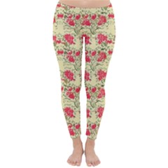 Retro 1880s Flowers Pattern 18 Classic Winter Leggings