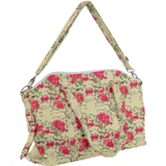 Retro 1880s Flowers Pattern 18 Canvas Crossbody Bag by violetheavensky