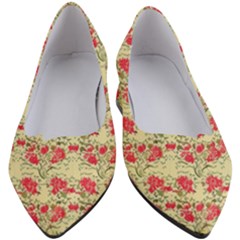 Retro 1880s Flowers Pattern 18 Women s Block Heels 