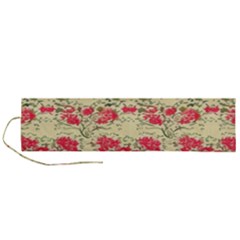 Retro 1880s Flowers Pattern 18 Roll Up Canvas Pencil Holder (l) by violetheavensky