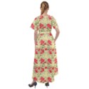 Retro 1880s Flowers Pattern 18 Front Wrap High Low Dress View2