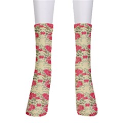 Retro 1880s Flowers Pattern 18 Crew Socks