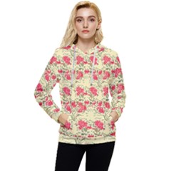 Retro 1880s Flowers Pattern 18 Women s Lightweight Drawstring Hoodie