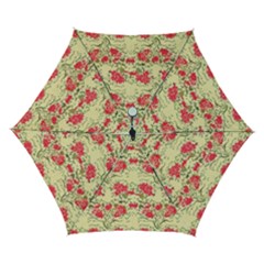 Retro 1880s Flowers Pattern 18 Automatic Folding Umbrella With Case (small) by violetheavensky