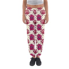 Retro 1880s Flowers Pattern 21 Women s Jogger Sweatpants by violetheavensky