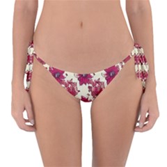 Retro 1880s Flowers Pattern 21 Reversible Bikini Bottoms