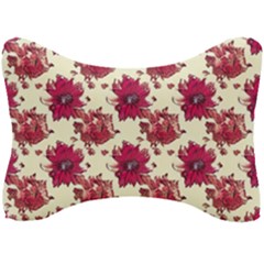 Retro 1880s Flowers Pattern 21 Seat Head Rest Cushion by violetheavensky