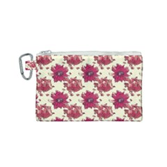 Retro 1880s Flowers Pattern 21 Canvas Cosmetic Bag (small) by violetheavensky