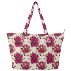 Retro 1880s Flowers Pattern 21 Full Print Shoulder Bag by violetheavensky