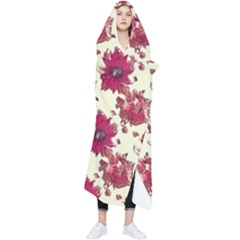 Retro 1880s Flowers Pattern 21 Wearable Blanket