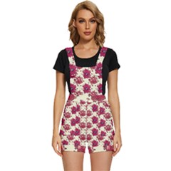 Retro 1880s Flowers Pattern 21 Short Overalls