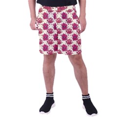 Retro 1880s Flowers Pattern 21 Men s Pocket Shorts