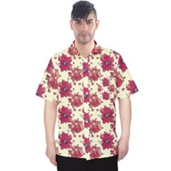 Retro 1880s Flowers Pattern 21 Men s Hawaii Shirt