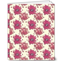 Retro 1880s Flowers Pattern 21 8  X 10  Softcover Notebook by violetheavensky