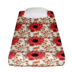 Retro 1880s Flowers Pattern 23 Fitted Sheet (single Size)