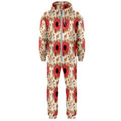 Retro 1880s Flowers Pattern 23 Hooded Jumpsuit (men)