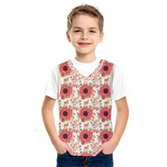 Retro 1880s Flowers Pattern 23 Kids  Basketball Tank Top