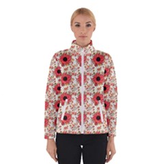 Retro 1880s Flowers Pattern 23 Women s Bomber Jacket