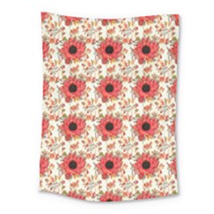 Retro 1880s Flowers Pattern 23 Medium Tapestry