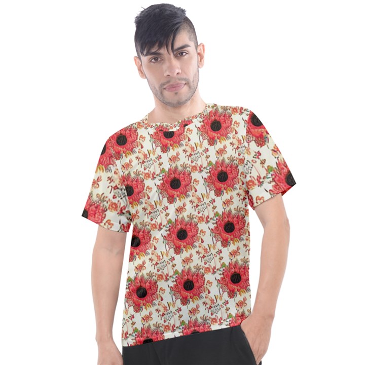 Retro 1880s Flowers Pattern 23 Men s Sport Top