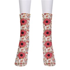 Retro 1880s Flowers Pattern 23 Crew Socks