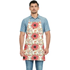 Retro 1880s Flowers Pattern 23 Kitchen Apron