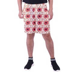 Retro 1880s Flowers Pattern 23 Men s Pocket Shorts