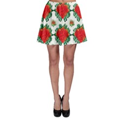 Retro 1880s Flowers Pattern 13 Skater Skirt