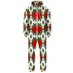 Retro 1880s Flowers Pattern 13 Hooded Jumpsuit (men)