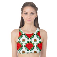 Retro 1880s Flowers Pattern 13 Tank Bikini Top