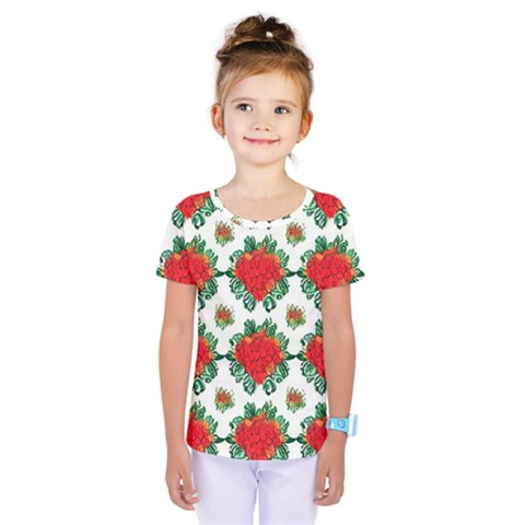 Retro 1880s Flowers Pattern 13 Kids  One Piece T-shirt by violetheavensky