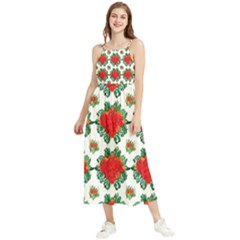 Retro 1880s Flowers Pattern 13 Boho Sleeveless Summer Dress