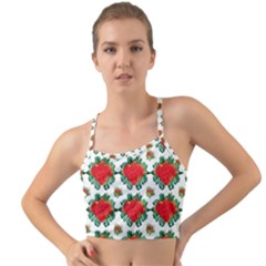 Retro 1880s Flowers Pattern 13 Mini Tank Bikini Top by violetheavensky