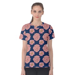 Retro 1880s Flowers Pattern 16 Women s Cotton T-shirt