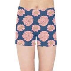 Retro 1880s Flowers Pattern 16 Kids  Sports Shorts by violetheavensky