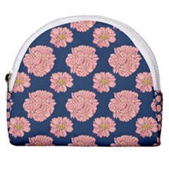 Retro 1880s Flowers Pattern 16 Horseshoe Style Canvas Pouch by violetheavensky