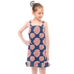 Retro 1880s Flowers Pattern 16 Kids  Overall Dress